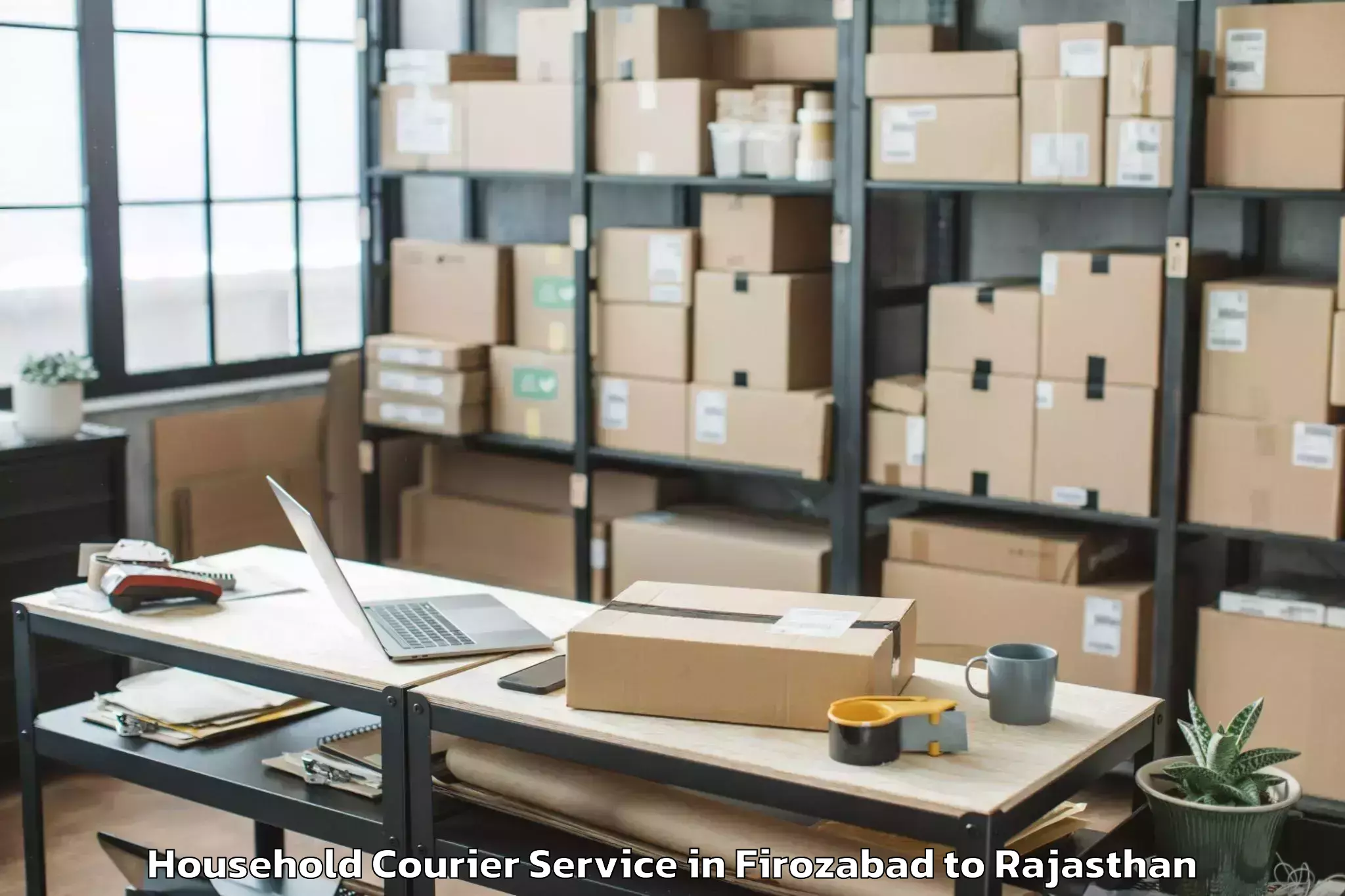 Book Firozabad to Pindwara Household Courier